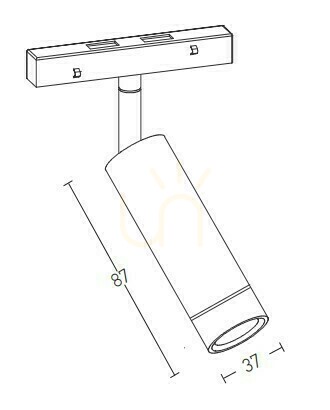 Pohled Magnetic Spot 7W 4000k White Dali Dimmable ZAMBELIS Magnetic Spot 7W 4000k White Dali Dimmable ZAMBELIS