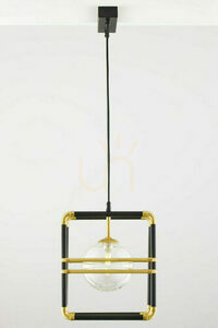 Závěsné svítidlo Jupiter FIORI zlaté/černé, 2×G9, 14 W, 51 cm, 2029 small 1