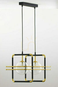 Závěsné svítidlo Jupiter FIORI zlaté/černé, 2×G9, 14 W, 51 cm, 2029 small 10