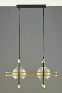 Závěsné svítidlo Jupiter FIORI zlaté/černé, 2×G9, 14 W, 51 cm, 2029 small 4