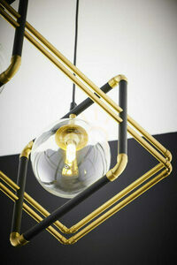 Závěsné svítidlo Jupiter FIORI zlaté/černé, 2×G9, 14 W, 51 cm, 2029 small 9