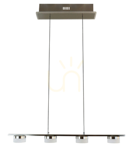 Závěsné svítidlo CASSIS LED se 4 zdroji 24 W 3000 K, matný nikl, 75 cm – Aviano 7066-503 small 2