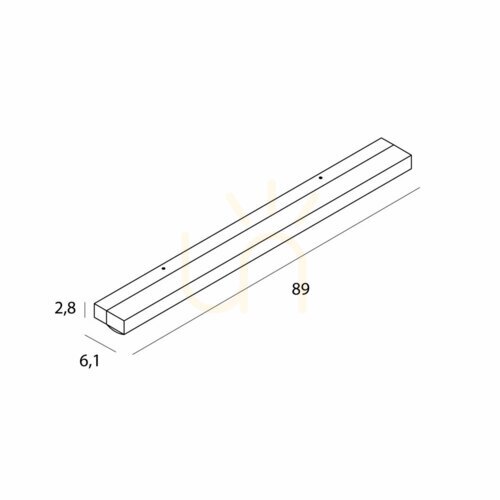 Kontrola Nástěnné světlo Max Light TRIO W0404D LED 10W 3000K 89 cm černé IP44