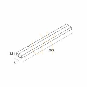 Nástěnné svítidlo Max Light TRIO W0408D chrom 58,5 cm 7W 4000K IP44 small 0