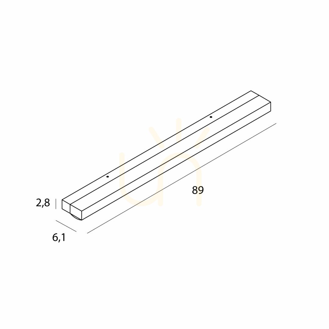 Nástěnné světlo Max Light TRIO W0409D černé 89 cm 10W 4000K IP44