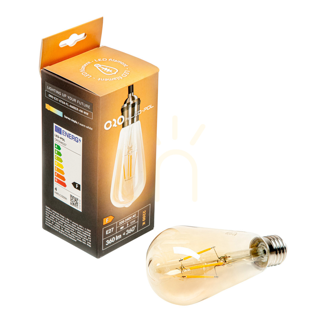 Kontrola Zuma Line ORO-E27-ST64-FL-AMBER- Zuma Line ORO-E27-ST64-FL-AMBER-