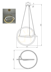 Závěsné svítidlo Zuma Line VELENNE P241249401E zlatá 1xLED small 1