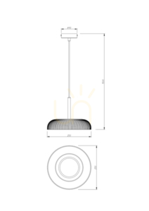 Závěsné svítidlo Zuma Line SOLVIA P230757601 černá 1xLED small 1