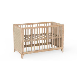 Dětská postýlka Théo Bébé NAMI BOIS 60x120 cm, dřevo a ratan small 2