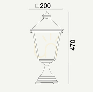 Zahradní svítidlo s krytím IP54 LONDON 484BL E27 černé - prémiové NORLYS. small 1