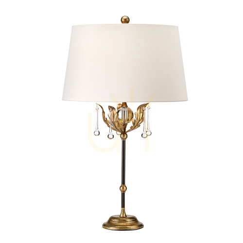Kontrola Stolní lampa Amarilli - 1 světelný zdroj - Bronzová / zlatá patina Elstead