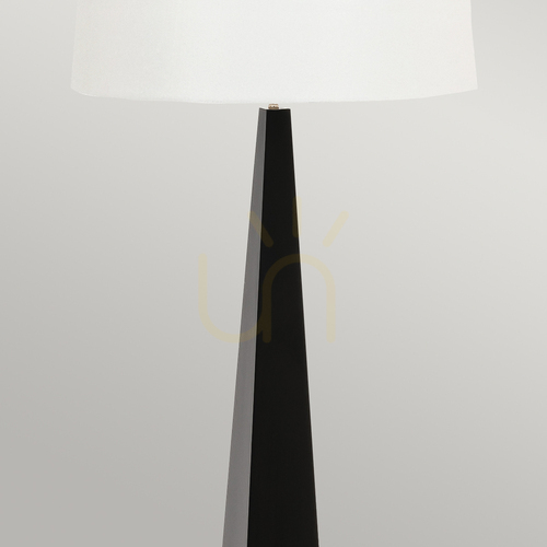 Kontrola Stojací lampa Ascent - 1 světelný zdroj - černá, bílé stínidlo Elstead