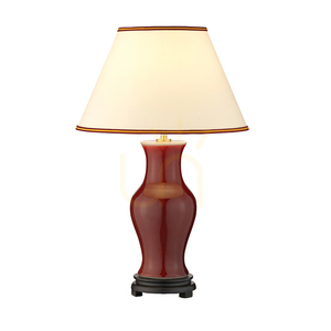 Malá stolní lampa Majin - 1 světelný zdroj - Červená Oxblood Elstead small 0