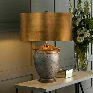 Stolní lampa Elstead Flambeau Jackson, starožitné stříbro a zlato, 1×E27 small 4