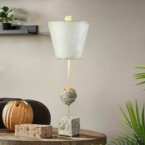 Stolní lampa Petra - 1 světelný zdroj - kostní bílá Elstead small 5