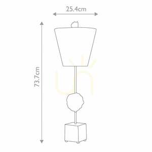 Stolní lampa Petra - 1 světelný zdroj - kostní bílá Elstead small 6