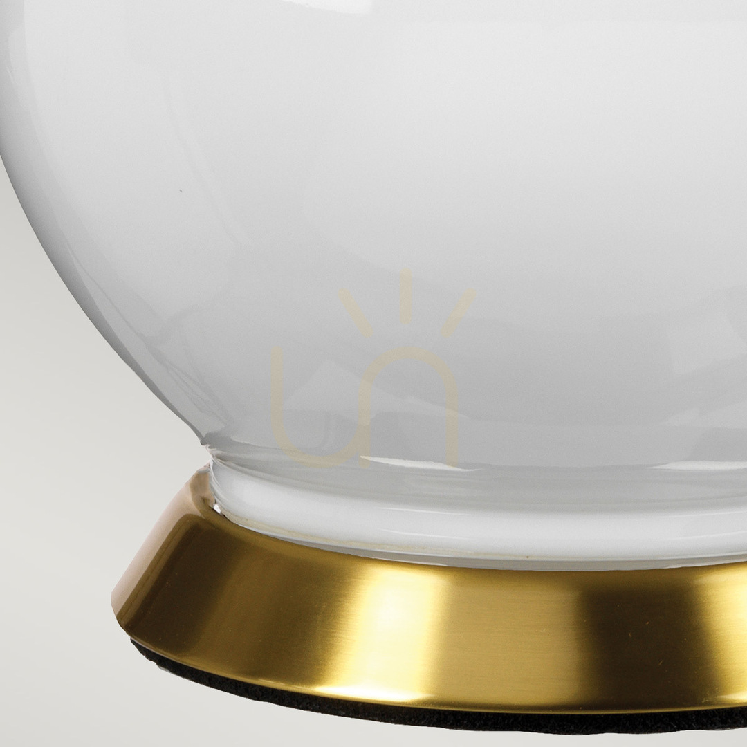 Zobrazit Stolní lampa Isla - 1 světelný zdroj - bílá / staromosaz Elstead Stolní lampa Isla - 1 světelný zdroj - bílá / staromosaz Elstead