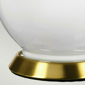 Stolní lampa Isla - 1 světelný zdroj - bílá / staromosaz Elstead small 3