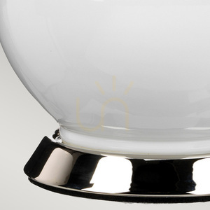 Stolní lampa Elstead Isla E27, bílá s tyrkysovým stínidlem a leštěným niklem small 3