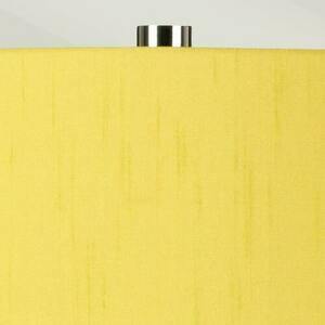 Stolní lampa Isla - bílá keramika, žluté stínidlo, leštěný nikl Elstead small 1