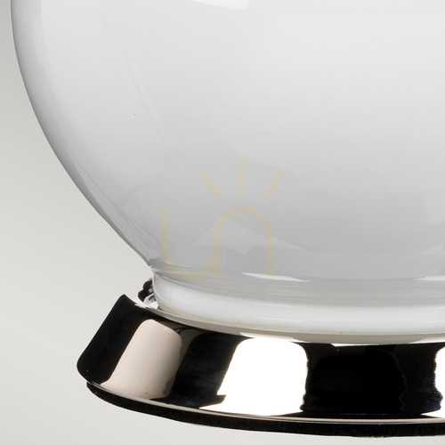 Kontrola Stolní lampa Isla - bílá keramika, žluté stínidlo, leštěný nikl Elstead