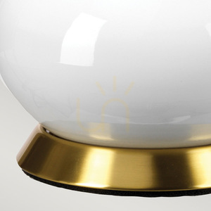 Stolní lampa Milo - 1 světelný zdroj - bílá / staromosaz Elstead small 3