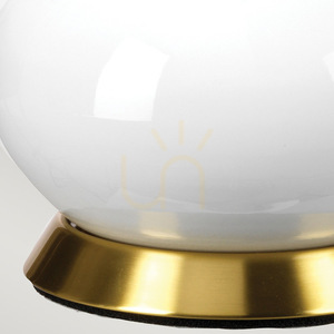 Stolní lampa Milo - 1 světelný zdroj - bílá / staromosaz Elstead small 3
