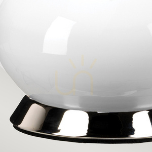 Stolní lampa Milo - 1 světelný zdroj - bílá / leštěný nikl Elstead 3 Stolní lampa Milo - 1 světelný zdroj - bílá / leštěný nikl Elstead small 3