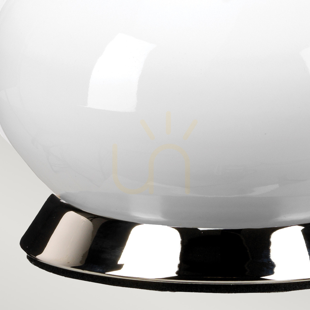 Zobrazit Stolní lampa Milo - 1 světelný zdroj - bílá / leštěný nikl Elstead Stolní lampa Milo - 1 světelný zdroj - bílá / leštěný nikl Elstead