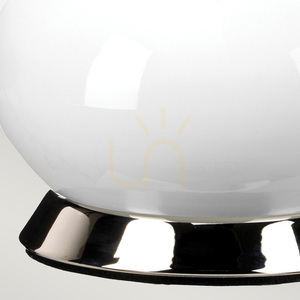 Stolní lampa Milo - 1 světelný zdroj - bílá / leštěný nikl Elstead 3 Stolní lampa Milo - 1 světelný zdroj - bílá / leštěný nikl Elstead small 3