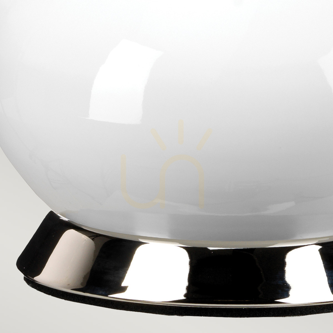 Zobrazit Stolní lampa Milo - 1 světelný zdroj - bílá / leštěný nikl Elstead Stolní lampa Milo - 1 světelný zdroj - bílá / leštěný nikl Elstead