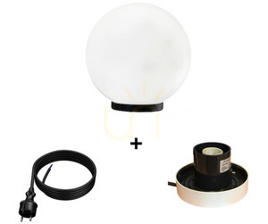 LUNA BALL 30 cm dekorativní svítící zahradní koule včetně kabelu a montážního ozdobného kroužku - PREMIUM - UV - LUNARES small 0