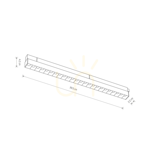 Kontrola Bílé svítidlo do lišty Nowodvorski LVM FOCUS 11631 LED 15 W 1400 lm 4000 K