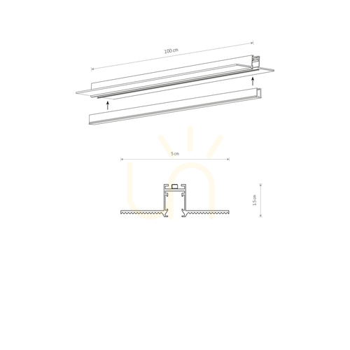 Kontrola NANO Lighting Rail - LVM RECESSED TRACK 1M 11730 Nowodvorski