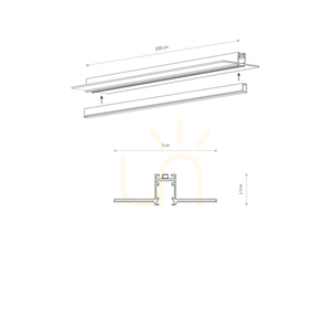 NANO Lighting Rail - LVM RECESSED TRACK 2M 11731 Nowodvorski small 1