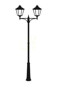 Zahradní / parková lucerna IP54 LONDON BIG 4131BL černá LED 2x13,4W 4000K - prémiová NORLYS. small 1