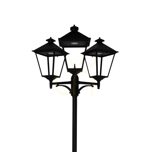 Kontrola Zahradní / parková lucerna IP54 LONDON BIG 4133BL 3x9,5W 4000K černá - prémiová NORLYS.