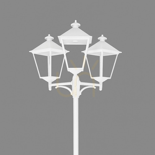 Kontrola Zahradní / parková lucerna IP54 LONDON BIG 4132WH 3x9,5W 3000K bílá - premium NORLYS