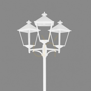 Zahradní / parková lucerna IP54 LONDON BIG 4132WH 3x9,5W 3000K bílá - premium NORLYS small 0