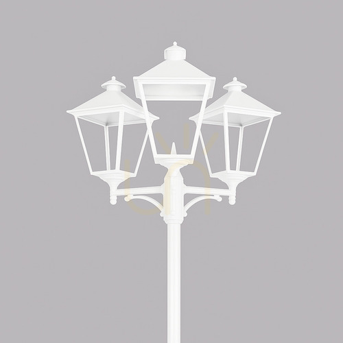 Kontrola Zahradní / parková lucerna IP54 LONDON BIG 4134WH 3x13,4W 3000K bílá - premium NORLYS