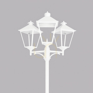 Zahradní / parková lucerna IP54 LONDON BIG 4134WH 3x13,4W 3000K bílá - premium NORLYS small 0
