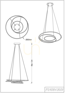 Závěsné svítidlo Zuma Line ZEPHYRA P240842601 černá 1xLED 1 Závěsné svítidlo Zuma Line ZEPHYRA P240842601 černá 1xLED small 1