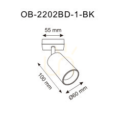Nástěnné svítidlo Zuma Line WADE OB-2202BD-1-BK černá 1xGU10 1 Nástěnné svítidlo Zuma Line WADE OB-2202BD-1-BK černá 1xGU10 small 1