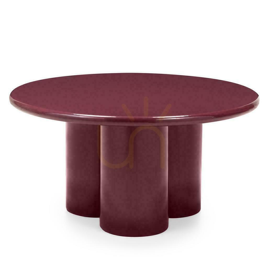 Konferenční stolek 80 cm BURGUN Maroon s lesklým povrchem