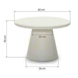 Konferenční stolek 60 cm METRE Ecru s mikrocementovou vrstvou small 5