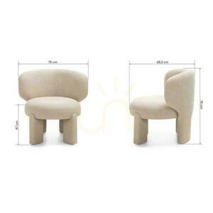 Sada 2 čalouněných křesel SELEN Beige Boucle small 8