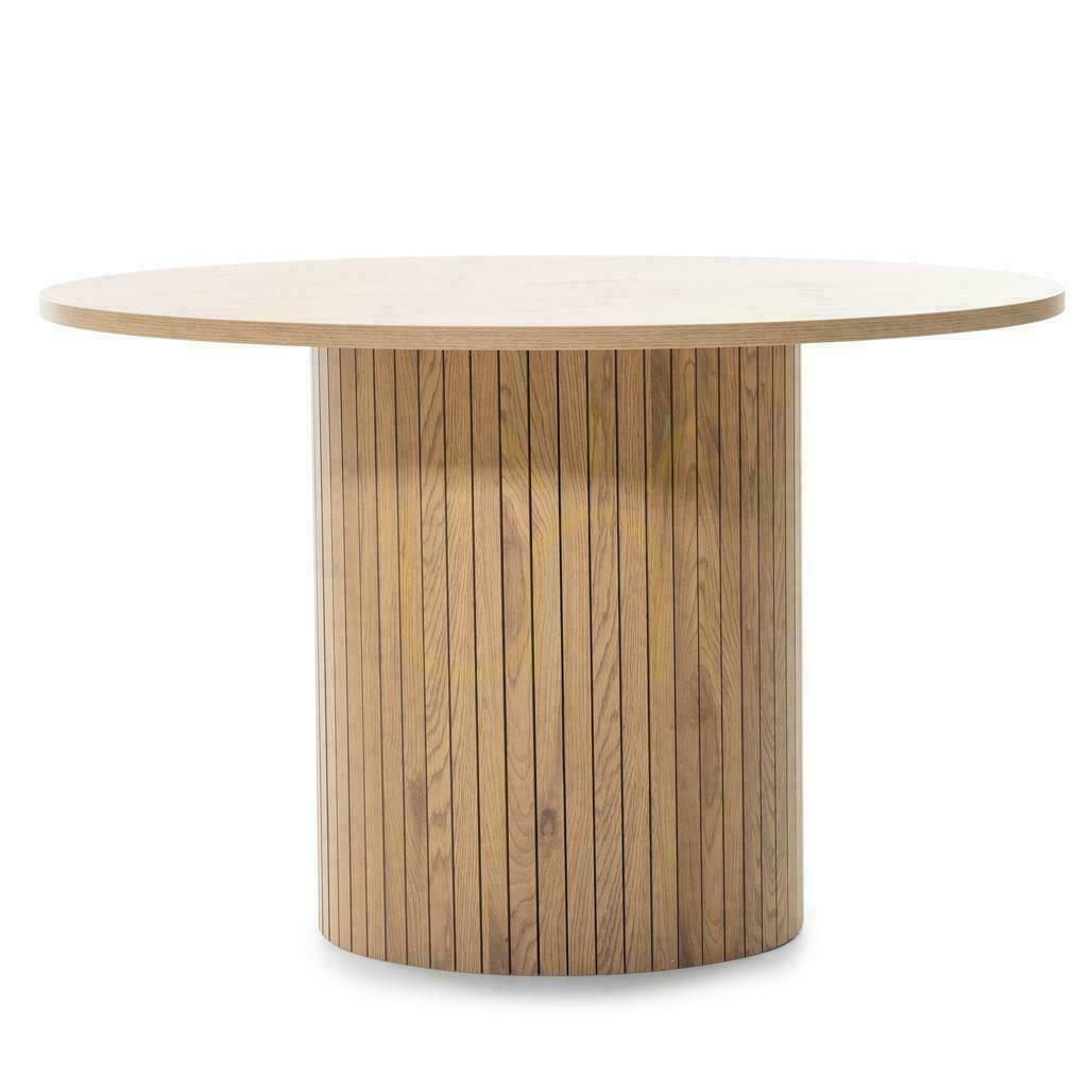 Étkezőasztal 120 cm UNANIME tölgyből, lamellákkal
