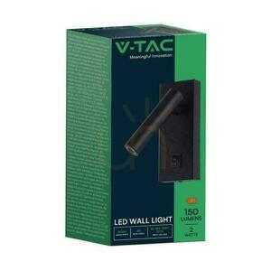 LED svítidlo V-TAC 2W nástěnné svítidlo hotelová postel spínač černá VT-402 4000K 150lm small 5