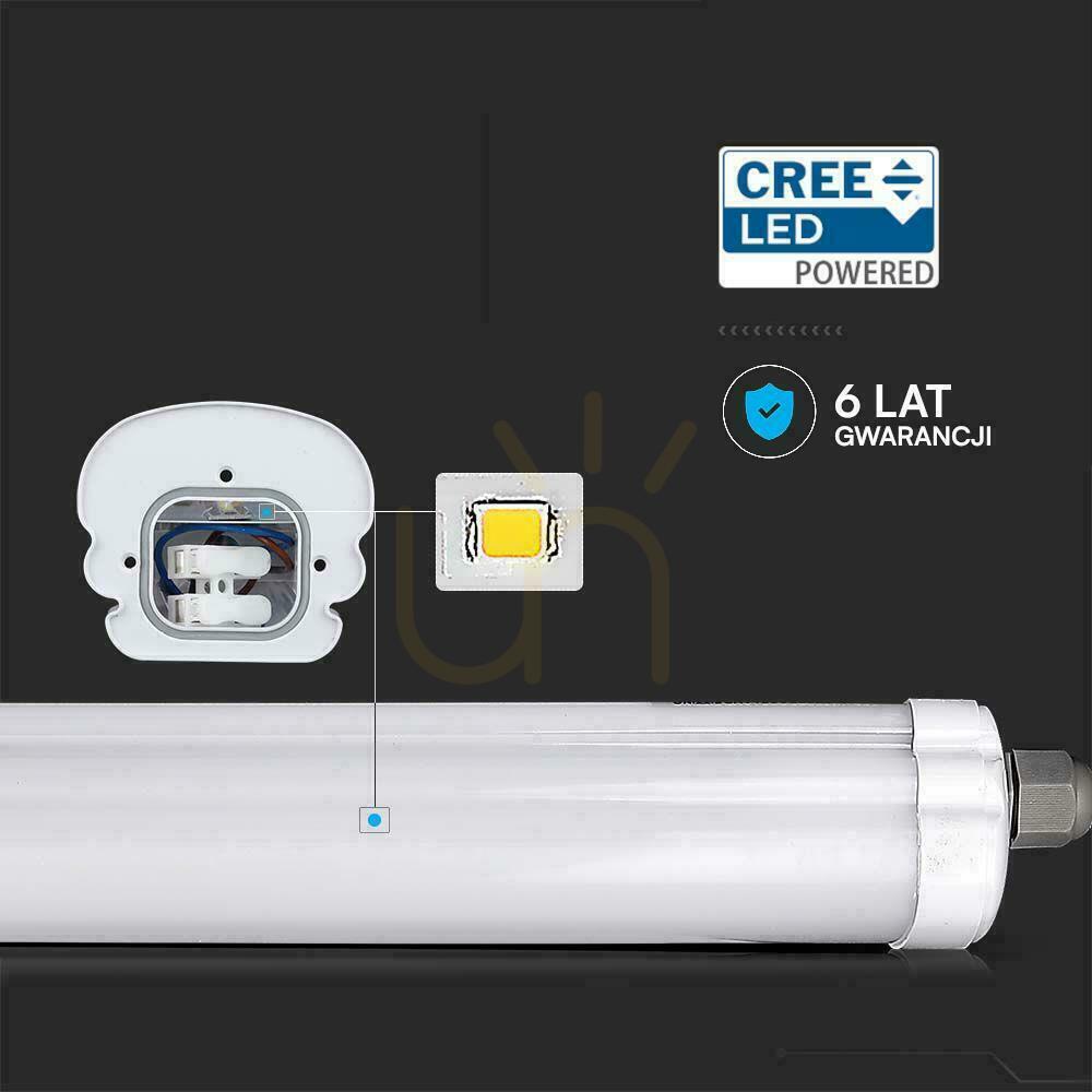 Kontrola V-TAC CREE CHIP G-série 150cm 48W 135Lm/W VT-1574 6500K 6430lm hermetické LED svítidlo 6 let záruka V-TAC CREE CHIP G-série 150cm 48W 135Lm/W VT-1574 6500K 6430lm hermetické LED svítidlo 6 let záruka