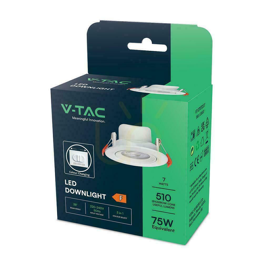Zobrazit LED síť V-TAC 7W bílé stropní svítidlo 3v1 VT-2707CCT 3000K-4000K-6500K 510lm Záruka 5 let LED síť V-TAC 7W bílé stropní svítidlo 3v1 VT-2707CCT 3000K-4000K-6500K 510lm Záruka 5 let